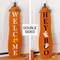 Set of 2 36"H Fall/Halloween Reversible Wood Pumpkin Porch Signs